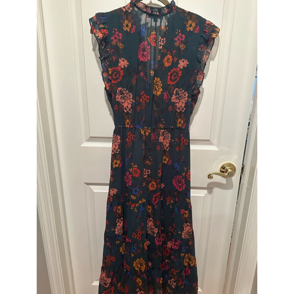 Women's Steve Madden Floral Print Dress Size M Green - Picture 4 of 4